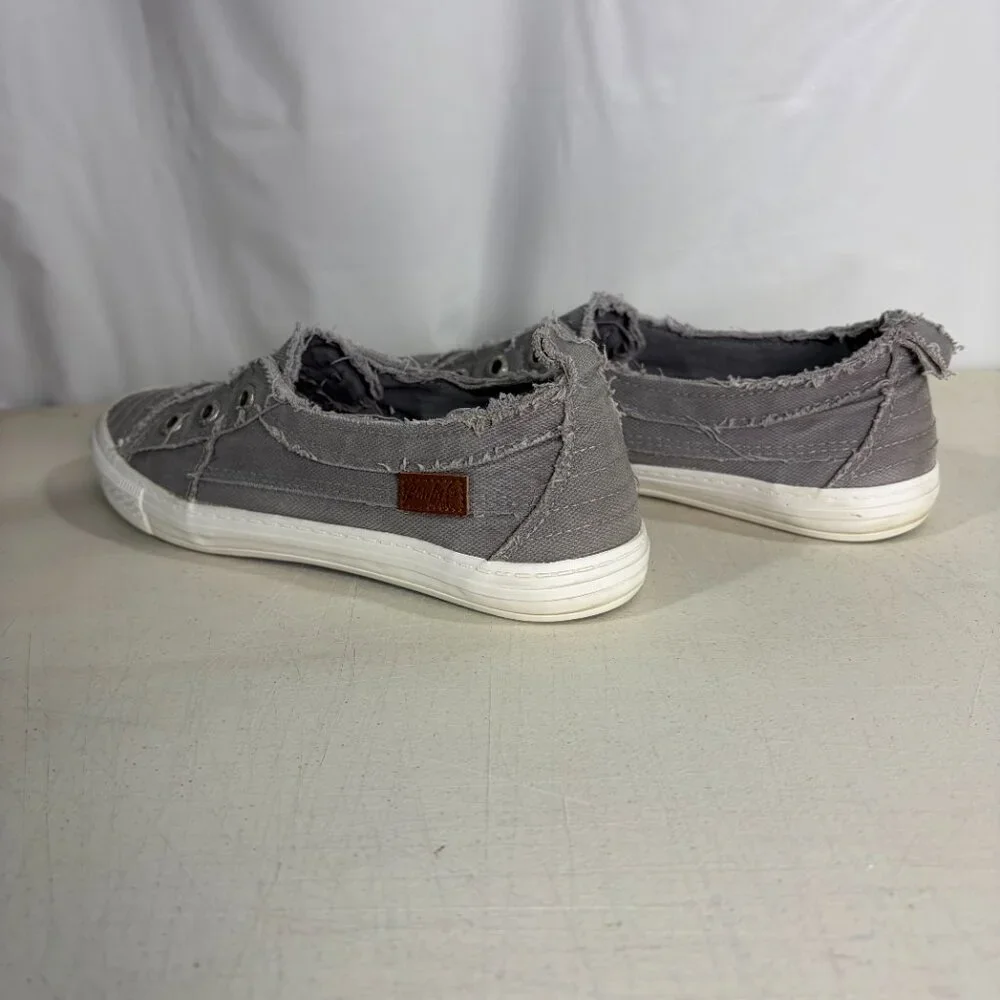 Blowfish Malibu Grey Slip-On Casual Canvas Sneaker Women Size 8.5 - Picture 9 of 13